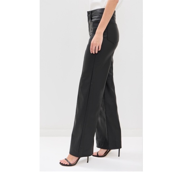 New with Tags DAZE Far Out Faux Leather Wide Leg Pants - Picture 3 of 13